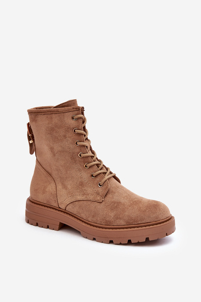 Dámské botky Workery s zipem jasnobronzové Ninsuni