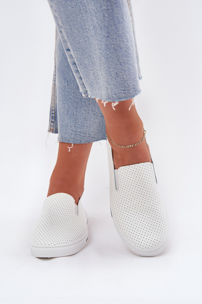 Dámské Tenisky Z Eko Kůže S Nápisem Bílé Zalinne