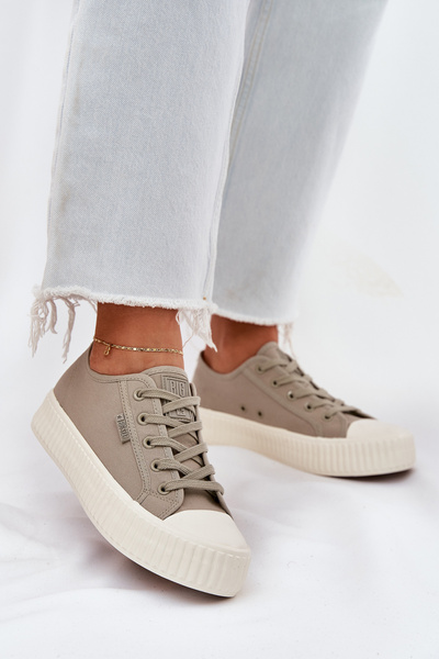 Dámské Textilní Tenisky Na Platformě Big Star RR274779 Šedé