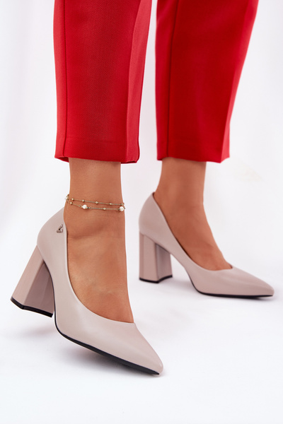 Elegantní Lodičky Na Podpatku Vinceza 62220 Šedé