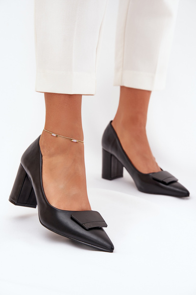 Lodičky Na Klínku S Ozdobou Černé Celira