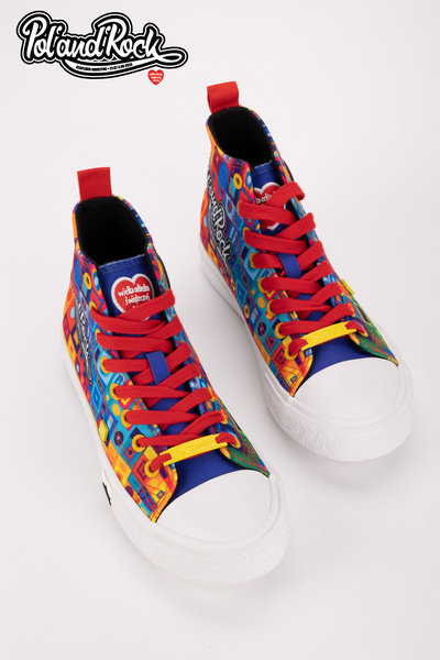 Tenisky Pol'and'Rock Festival X Big Star SS174504 Zeleno-žluté