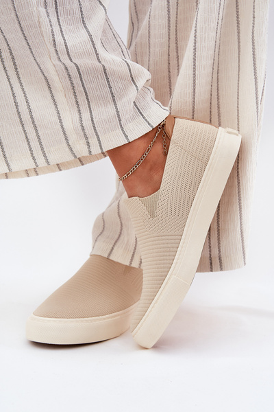 Dámské Tenisky Slip-On Big Star RR274721 Béžové