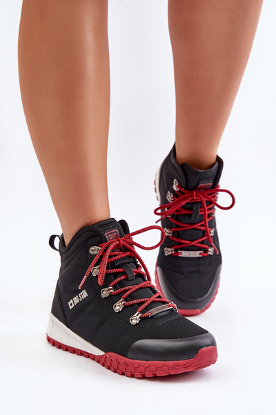 Dámské Traperky Sportovní Boty Big Star KK274217 Systém Paměťové Pěny Černé