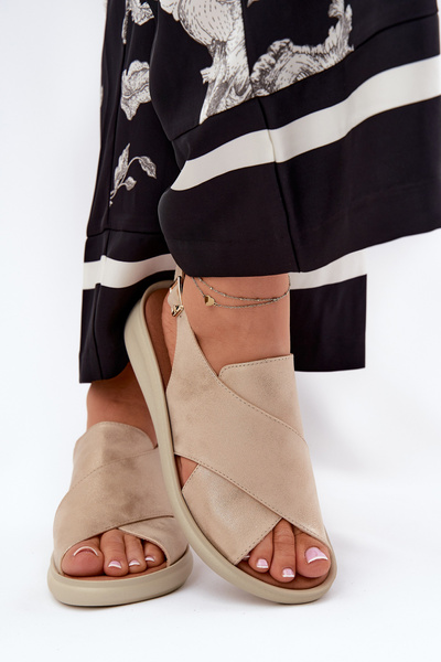 Dámské Sandály Z Eko Kůže Zlaté Tosmelia