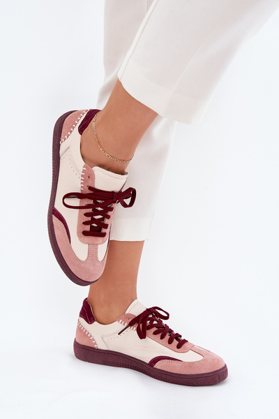 Dámské Kožené Tenisky Zazoo N1220 Béžové