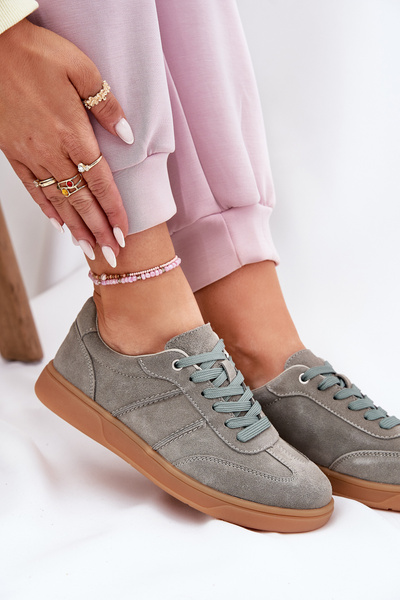 Dámské Nízké Sněhule Z Semiše Zelené Paliana