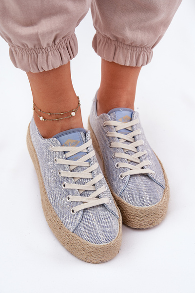 Dámské Tenisky Na Platformě S Pletením Lee Cooper LCW-25-02-3284 Světle Béžové