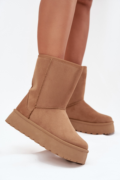 Dámské Zimní Boty S Teplým Kožíškem Hnědé Abrams