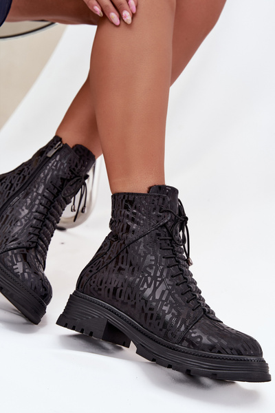 Kožené workery dámské zateplené na zip Artiker 57C2257 Černé