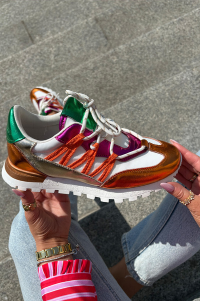 Kožené Polobotky Tenisky Dámské Artiker 56C1737 Multicolor