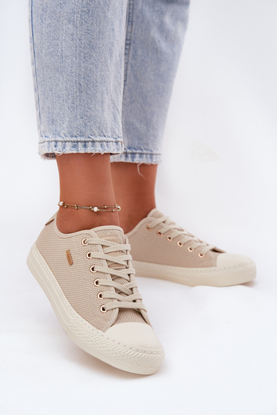 Dámské Textilní Tenisky Big Star RR274767 Béžové