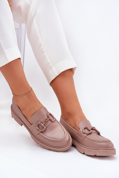 Dámské Mokasíny Eko Kůže S Ozdobným Detalem Khaki Seftass