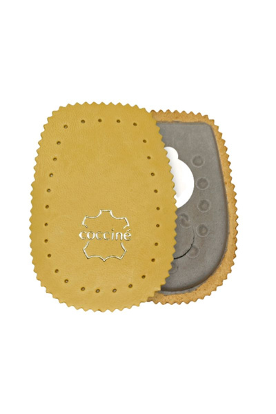 Coccine Heel Pad Corck And Leather Peccary