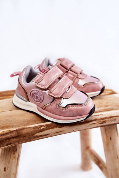 Dětská sportovní obuv na suchý zip Memory Foam System Big Star KK374180 růžove