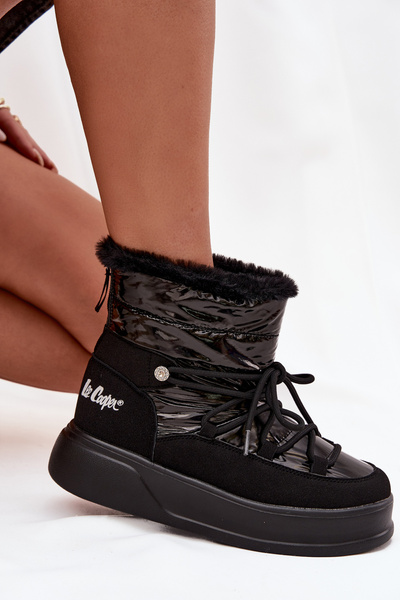 Dámské zimní boty na platformě Lee Cooper LCJ 25 03 3814 Černé