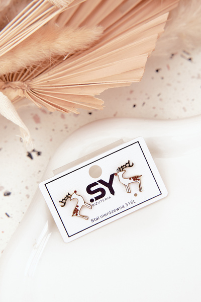 Náušnice Renifery ze chirurgické oceli