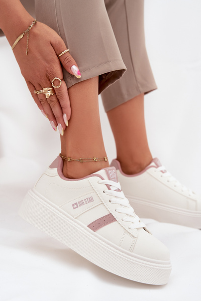 Dámské Sneakersy Na Platformě Big Star SS274346 Bílé