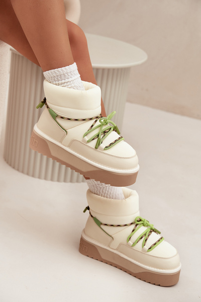 Sněhule na platformě D.Franklin DFSH371015 světle béžové