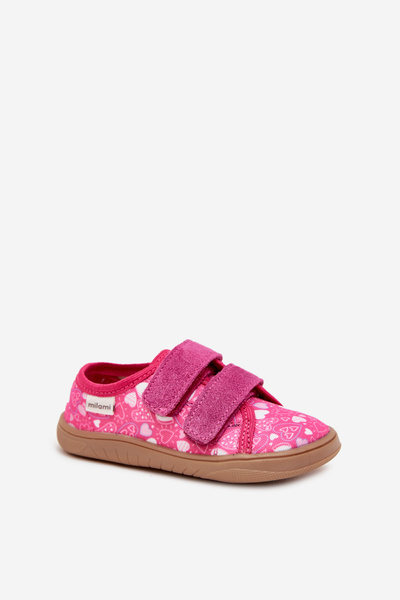 Pantofle Barefoot Dívčí Srdíčka Milami Fuchsie Saphira