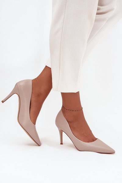 Dámské lodičky z eko kůže béžové Sivana