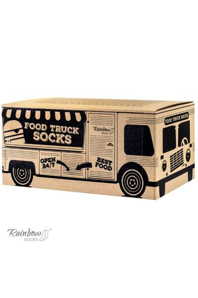 Sada Food Truck Socks Box Beer Burger 3 páry