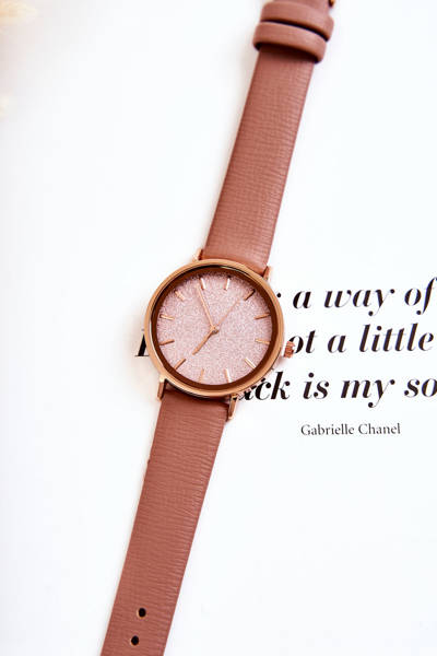 Dámské hodinky na koženém opasku Giorgio & Dario Špinavě růžová