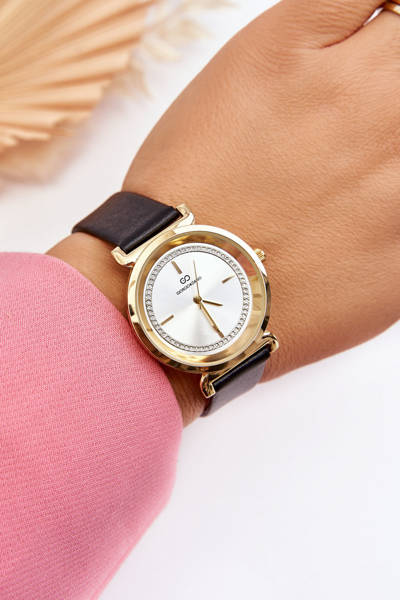 Dámské kožené hodinky Giorgio&Dario Classic Černá