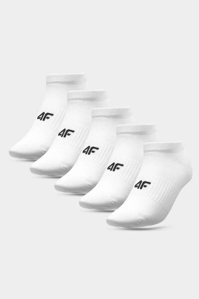 Dámské ponožky 4F 5-PACK 4FWAW23USOCF214-10S Bílé