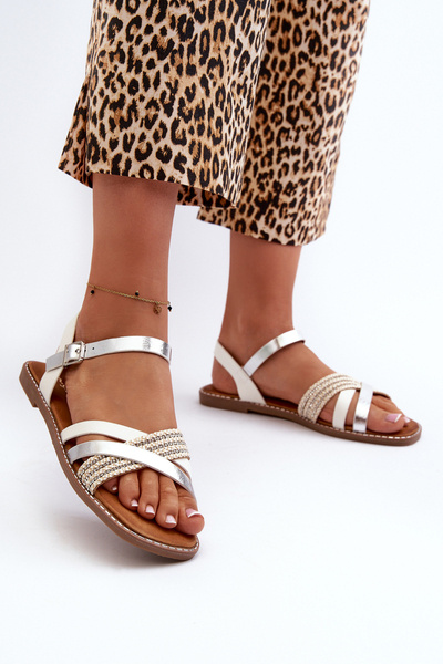 Dámské sandály z eko kůže Sergio Leone SK085H bílé