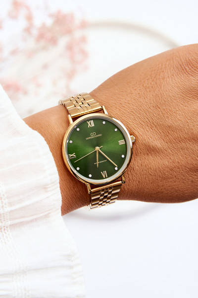 Dámské vodotěsné hodinky Zelený ciferník Giorgio&Dario Zlatý
