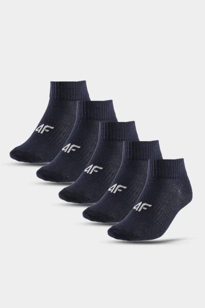 Dětské ponožky 4F nad kotník 5-PACK 4FJWAW23USOCM235-31S tmavě modré