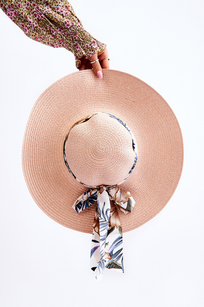 Elegantní dámský klobouk s mašlí Růžový