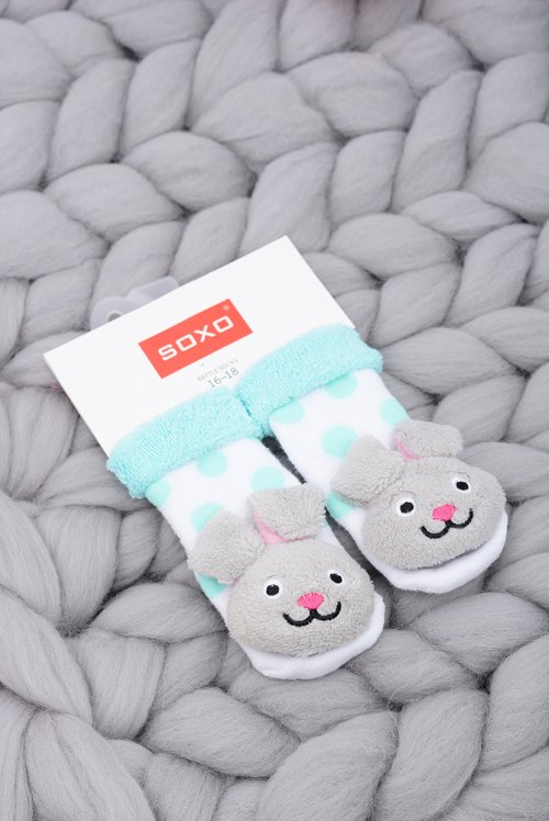 Baby Socks with Rattle Soxo Bunny