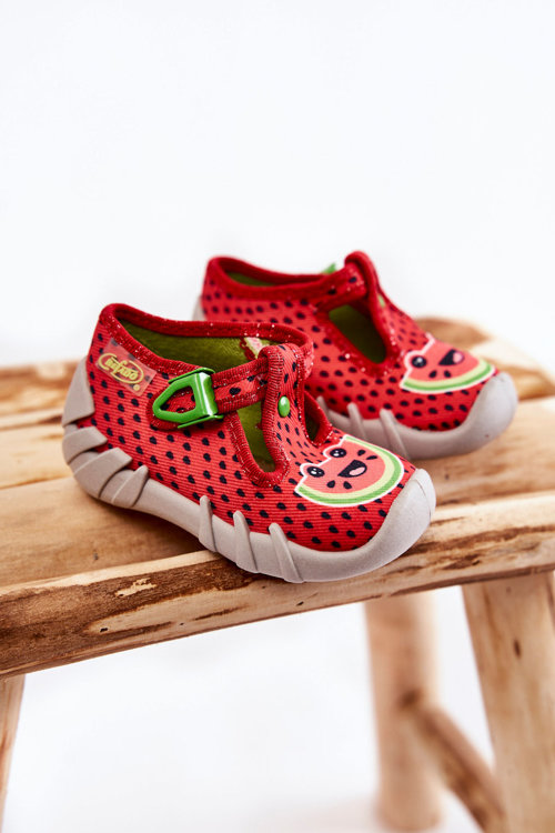 Boty Pantofle Befado Vodní melouny 110P459 červená
