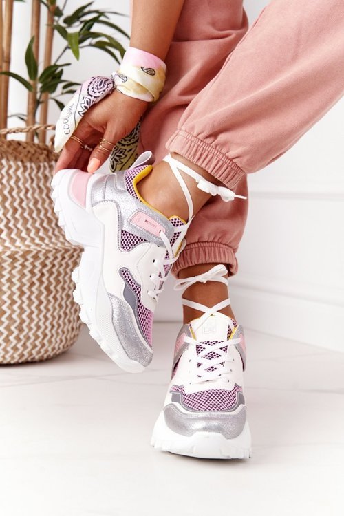 Dámská Sportovní Obuv Sneakers Bílé-Růžové Infinity
