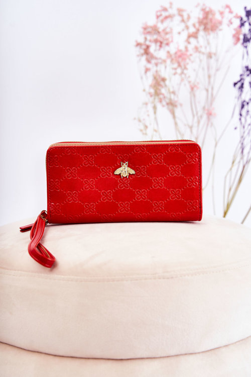 Dámská velká peněženka s ornamentem červene Fabio