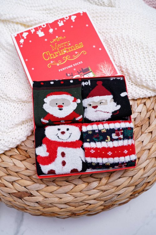 Dámské aromatické Ponožky Sada 4 Párů Vánoční COSAS A8