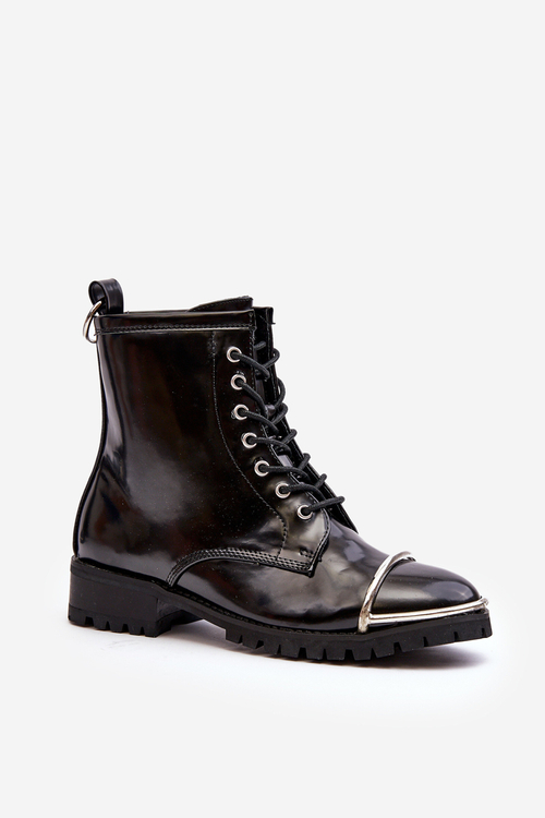 Dámské boty Lu Boo černé Pracovní boty s ocelovým rámem Jacksy