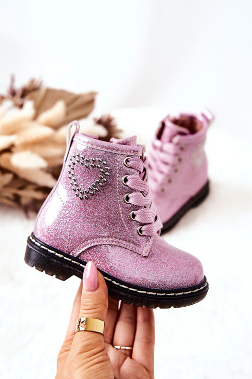 Dětské lakované boty s třpytkami Růžové Macy's