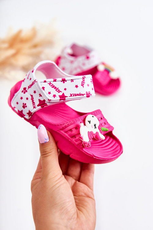 Dětské lehké sandály s důvěryhodnými dekoracemi Tmave růžovými Trusty