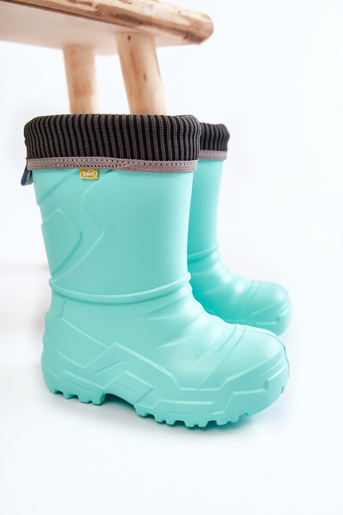 Dětské zateplené boty do deště Befado 162X305 Máta