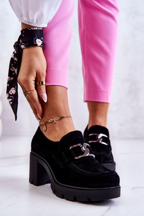 Elegantní boty s tmavým zdobením Černý Harmell