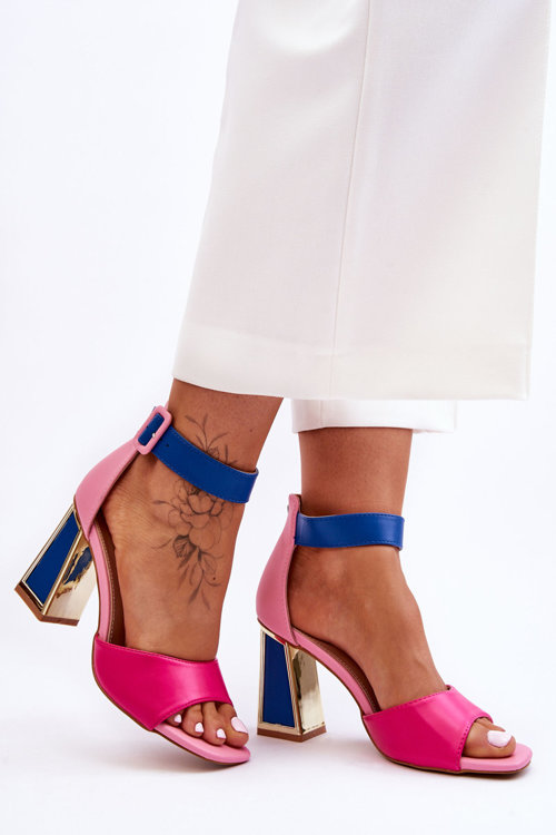 Elegantní sandály na vysokém podpatku Růžovo-modrá Sorel