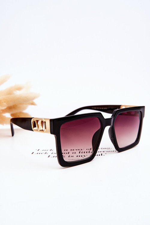 Klasické sluneční brýle V110063 černá přechod Hněde 