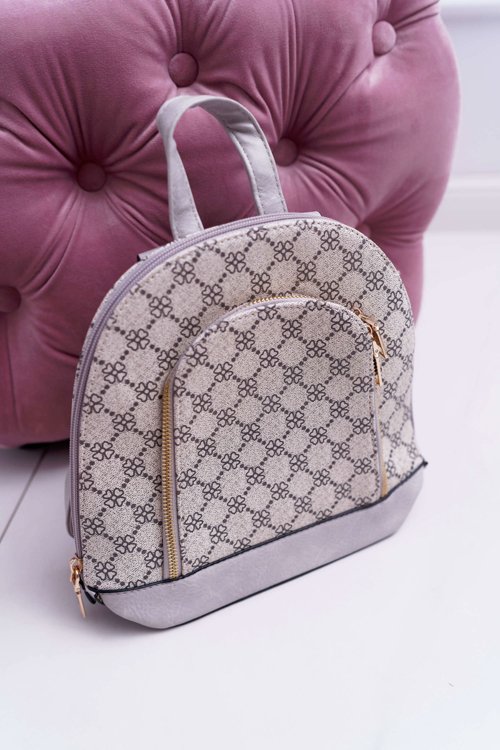 Klasický dámský batoh Béžovo-šedá