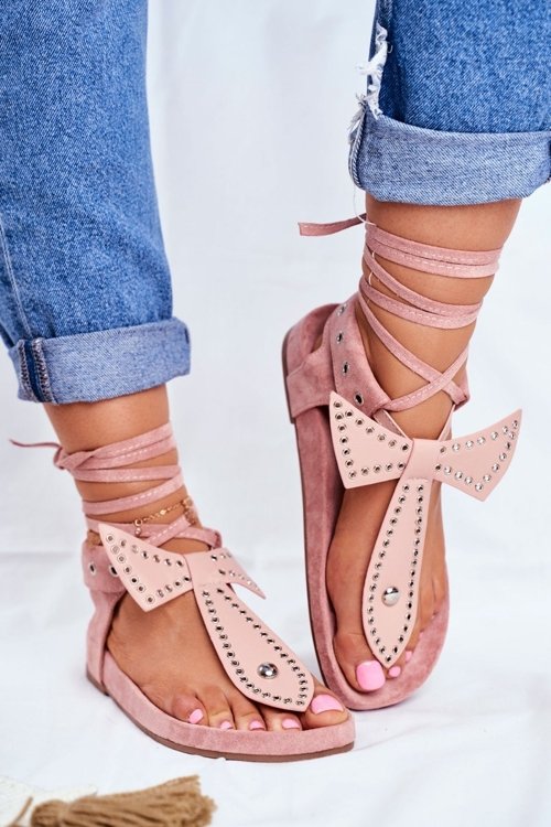 Lu Boo dámské růžové sandály Mara