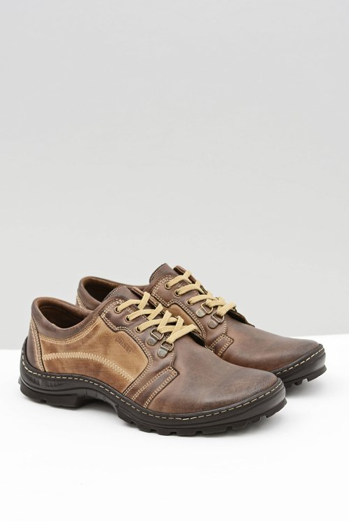 Pánské kožené klasické hnědé boty Favello