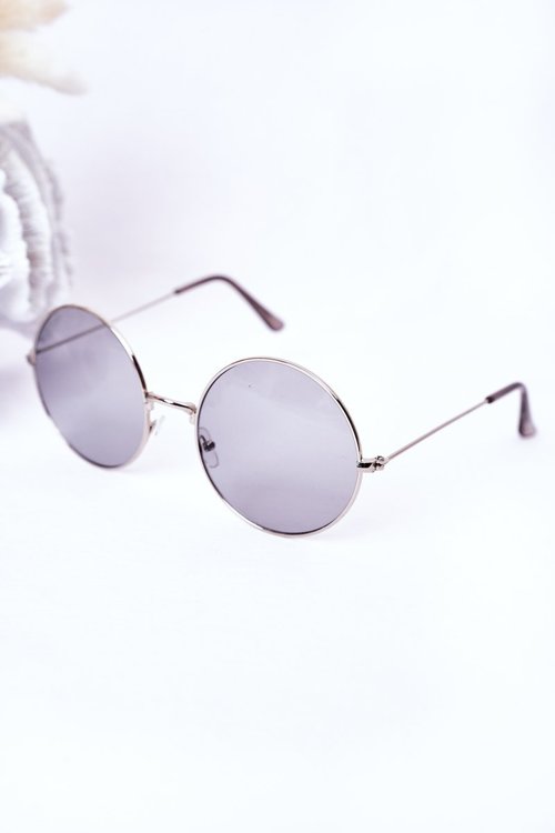 Stříbrné Sluneční Brýle Lennon Se šedými čočkami