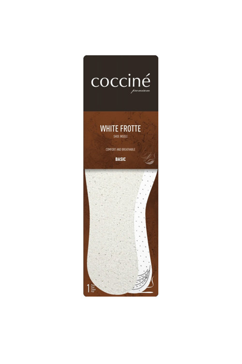 Vložky Coccine froté z bílé bavlny na latexu 34-41